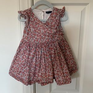 Gap red floral Liberty print style dress 18-24M